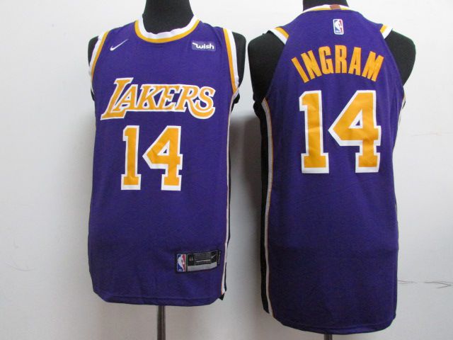 Men Los Angeles Lakers #14 Ingram Purple Nike Game NBA Jerseys